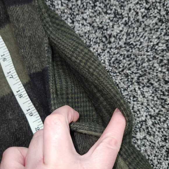 Seve Madden Sophia Shacket /Jacket, pockets Green/ Sage/ Black Plaid Women' Sz L - Picture 5 of 8